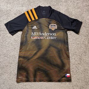 Adidas Houston Dynamo FC 2020-21 Away Soccer Jersey Mens Medium Black Orange